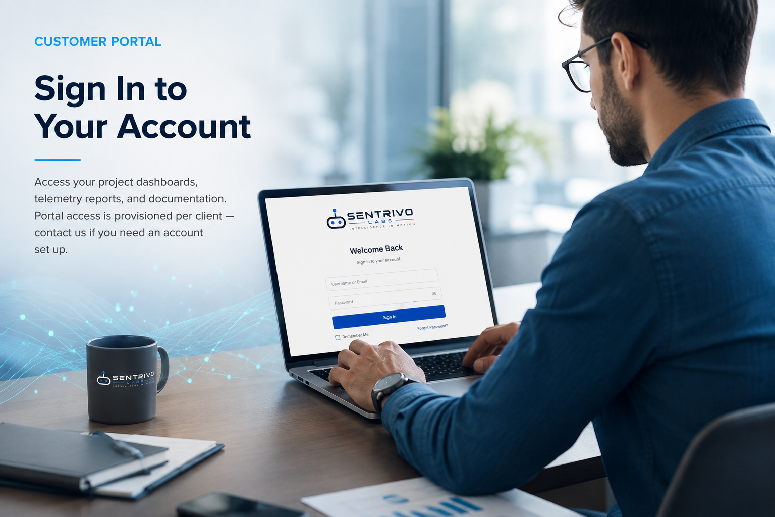 Customer portal sign in